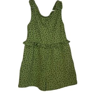 Mayoral 4T green animal print romper